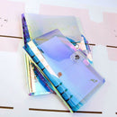 Pvc Rainbow Transparent Notebook Diary Cover Glitter Loose Leaf Note Book P A8L4