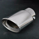 Universal Chrome Stainless Car Rear Round Exhaust Pipe Tail Muffler Tip 14*6.5cm