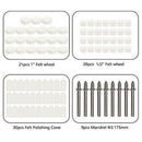 88 Pcs Wool Felt Polishing Wheels Buff Pad With Mandrel For For All Rotary  D5Q5