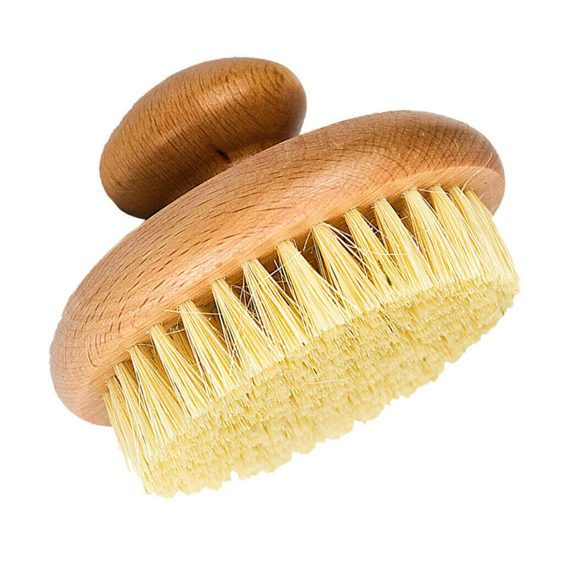 Natural Bath Body Brush Beech Handle Stains Remover Back Scrubbing Brush