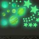 Planets Luminous Wall Stickers Solar System Fluorescent Waterproof Stick B7R2
