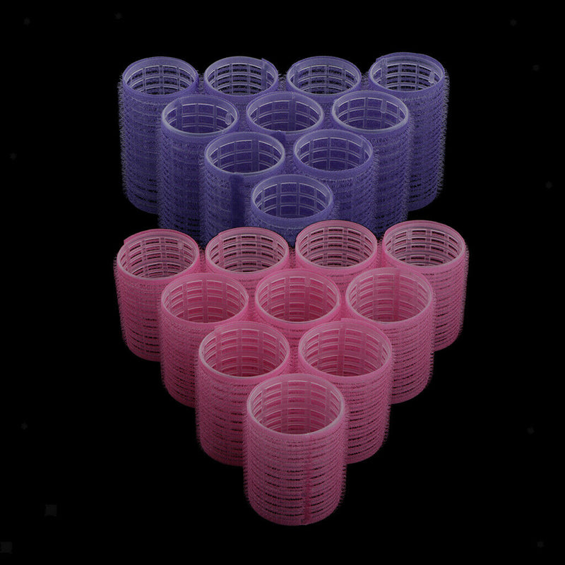 20 Pieces Plastic Salon DIY Women Self Grip Hair Rollers Waves Bangs Sticky