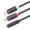 0.4m RCA Cable 2 RCA Male to Female 3.5mm Jack Adapter Audio Cable Cord #gib