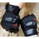 Men Outdoor Sports Half Finger Gloves PU Leather Motocycle Racing Slip-resi