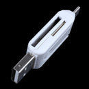 USB 2.0 + USB mini OTG SD Card Reader Cell Phone Tablet PC D6J6