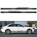 2x Racing Stripe Car Side Skirt Stickers Vinyl Decals Auto Styling Accessories