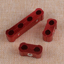 3Pcs Red Aluminum Engine Spark Plug Wire Separator Divider Organizer Clamp Set