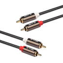Rexlis 2 Rca to 2 Rca Male to Male Hifi Audio Cable Ofc Av Speaker Wire for
