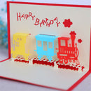 3DTrain Greeting Card PopUp Paper Cut Postcard Birthday Valentines Party Gift M&
