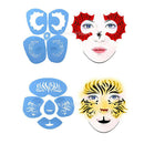 2 Sets Reusable Plastic Body Face Paint Stencil Tattoo Template Fancy Makeup