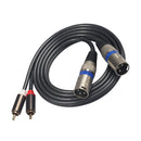 Dual RCA to Dual XLR Audio Auxiliary Stereo Y Splitter Cable (5ft)
