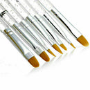 7x New UV Gel Acrylic Nail Art Builder Brush Tool Nail Art Painting Brush P H6U8