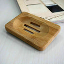 Natural Bamboo Wood Soap Dish Storage Holder Bath Shower Plate Bathroom P0R F0U0