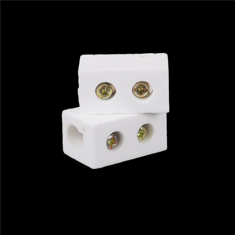 2Pcs High Temperature Ceramic Connector Block 30A 1 Way JR