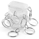 100pcs Acrylic Plastic Blank Clear Keyrings 35x25MM Insert Photo Key Rings