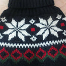 Puppy Pet Dogs Christmas Snowflake Winter Knit Acrylic Sweater Constume S b Z8H1