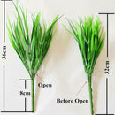 10 X 7 Fork Simulation Simulation Of Plastic Grass Green Ornament