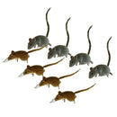 8 Pieces Realistic Mini Hairy Rats Mouse for Best Halloween Decoration Garden