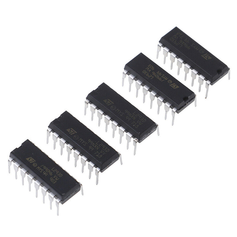 5Pcs Push-Pull four-channel motor driver IC ST L293D L293 DIP16' J BqA Gw