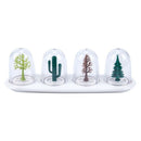 4pcs Kitchen Supplies Four Seasons Plant Spice Jar Creative Seasoning Bottl