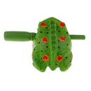 Green Carved Thai Wooden Croaking Instrument Musical Sound Handcraft Art