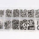 790 PCS FLAT SPRING + LOCK WASHER STEEL GASKET ASSORTMENT KIT M12/10/8/6/5/4