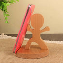 Wood Cell Phone Smart Phone Desk Stand Holder Table Decor - Tai Chi Boy