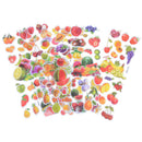 6Sheet Fruit Greens Banana Grapes Scrapbooking Bubble Stickers Reward KidsToyPES