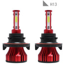 Pair 4-sides H13 9008 LED Headlight Kit 2000W 6000K 300000LM Hi/low Beam Bulb BX
