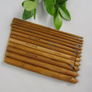 Set of 36pcs 18 Sizes Bamboo Single Pointed Smooth Crochet Knitting Needles