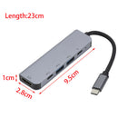 5 in 1 USB C Port Hub Type-C To HDMI Adapter For MacBook Dell XPS Aluminum Alloy