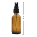 Set of 12, 2 Oz Amber Glass Spray Bottles for Essential Oils - with Fine Mi