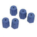 5pcs Air Conditioner Charging Port Service Cap Protective Dust Cap Blue