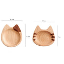 2Pcs Wooden Dishes Plates Kids Cute Handmade Tray Sushi Snack Fruit Sauce D