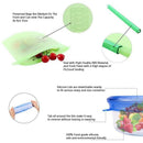 Reusable Silicone Food Storage Kit, 4 BPA Free Food Storage Bags with 6 Sil