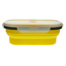 Silicone Lunch Box Portable Foldable Food Storage Container Yellow