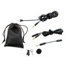 Microphone Pinzas Mini 3.5mm Jack For PC Cell Phone Pad Negro Soportes
