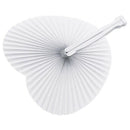 50Pcs Pocket Paper Fans Folding Handheld Fan Heart Shape For Wedding Party