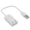 USB Male to 2x 3.5mm Jack Headphone/Microphone Socket AUX Audio Adapter Ca DVS