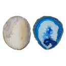 2 Pieces Colorful 80-100mm Agate Quartz Crystal Slices Coaster Home Ornament