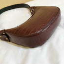 Women Retro Shoulder Bag Leather Money Purse Messenger Handbag (Dark Brown)