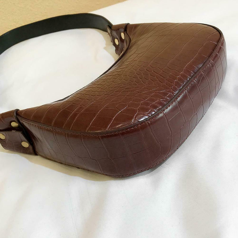 Women Retro Shoulder Bag Leather Money Purse Messenger Handbag (Dark Brown)