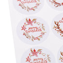 120pcs Christmas Wreath Sealing Stickers Labels DIY Gifts Candy Bags Stickers ME