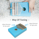 Musical 17-key Kalimba Portable Thumb Piano Mbira Maple Wood w/ Tuning Hammer