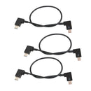 3 Pieces Right Angle Extension Cable, Multi-Function USB Type-C Male To USB C