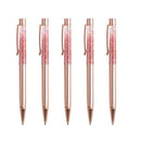 Quicksand Ballpoint Pen, Dynamic Liquid Flower Pen, Metal Ballpoint Pen, Bl M4F4