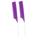 Plastic Fine Weaving Highlighting Foiling Hair Combs Dyeing Comb Purple