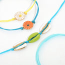 4pcs Boho Ethnic Weave Rope Bracelet DIY Beads Bangles Jewelry (Style 3) A