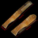 Yak Horn Comb Foldable Pocket Clip Moustache Beard Styling Hairdressing Tools TE