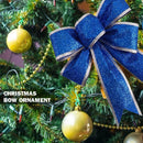 4pcs Bows Bowknot Christmas Tree Party Gift Present Xmas Decorations DIY Blue